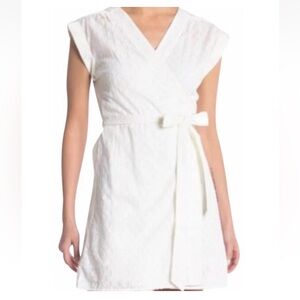 FRAME Wrap Around Short Sleeve Mini Dress